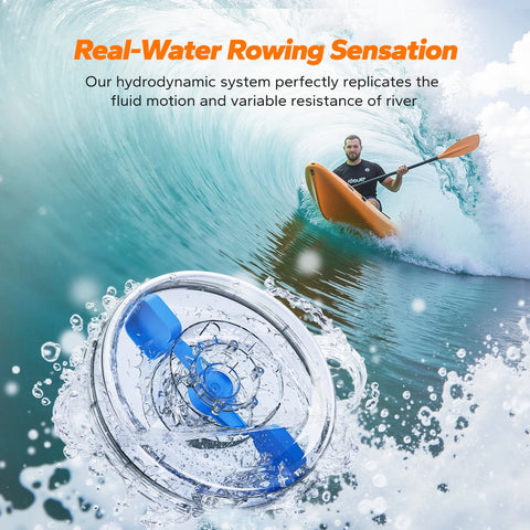 Water Rowing Machines for Home, Foldable Row Machine with 400LBS Weight Capacity, Dedicated Monitor and Comfortable Seat, Free  App for Immersive Water Rower Water Rowing Machines for Home, Foldable Row Machine with 400LBS Weight Capacity, Dedicated Monitor and Comfortable Seat, Free  App for Immersive Water Rower