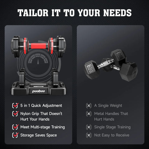 (1 Pair)  50Lbs Quick Select Adjustable Dumbbells for Home Gym 5 in 1 Free Weights 5/10/15/20/25Lb/50Lb Dumbbell with Anti-Slip Handle, Suitable for Home Gym Exercise Equipment (1 Pair)  50Lbs Quick Select Adjustable Dumbbells for Home Gym 5 in 1 Free Weights 5/10/15/20/25Lb/50Lb Dumbbell with Anti-Slip Handle, Suitable for Home Gym Exercise Equipment