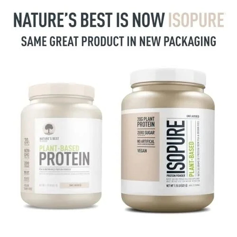 , Plant-Based Protein, 20 G Pea & Brown Rice Protein Powder, Unflavored, 1.15 Lb, about 20 Servings , Plant-Based Protein, 20 G Pea & Brown Rice Protein Powder, Unflavored, 1.15 Lb, about 20 Servings