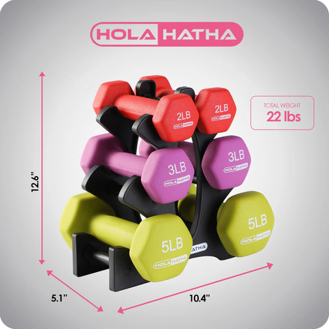 Neoprene Dumbbell Free Weight Set with Rack Neoprene Dumbbell Free Weight Set with Rack