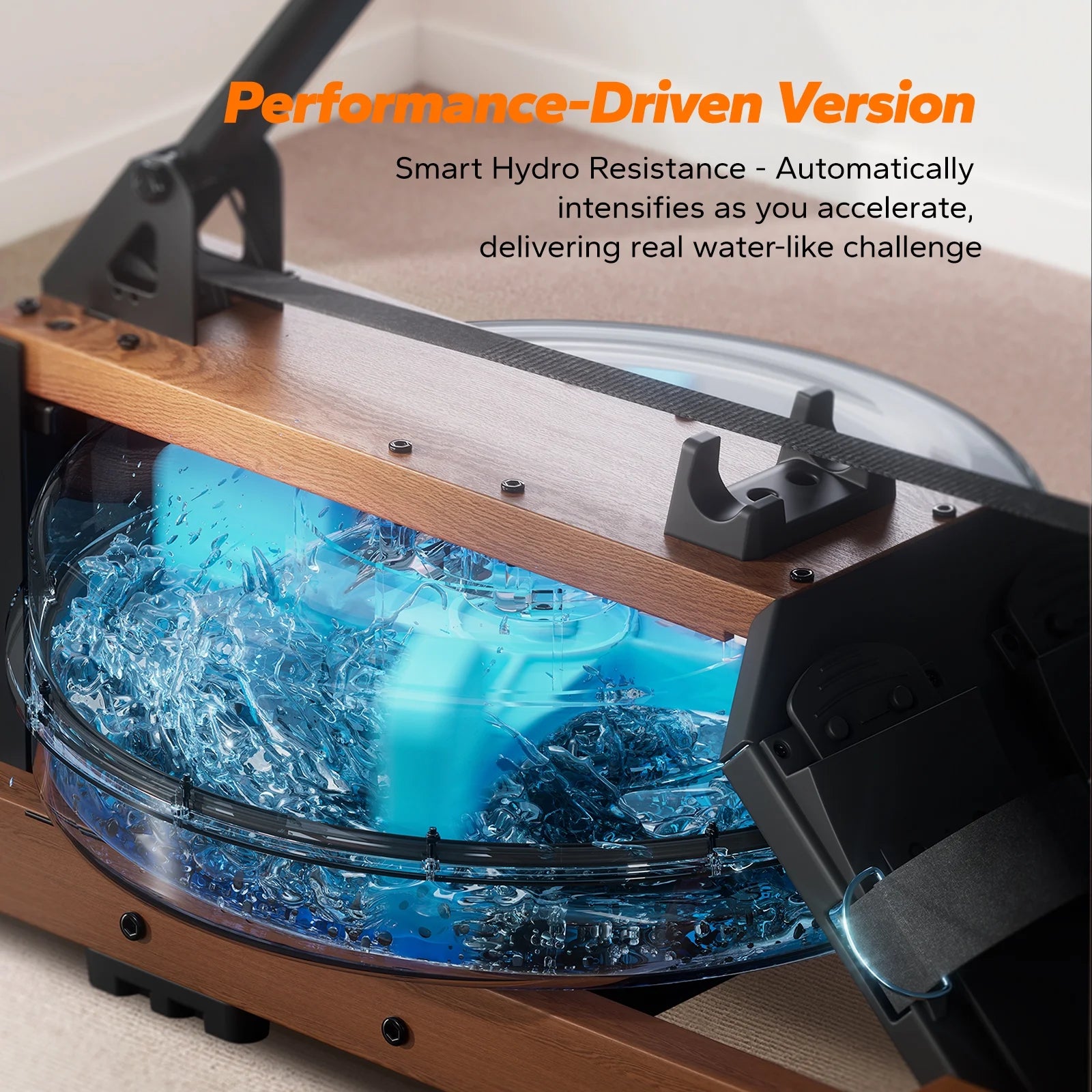 Water Rowing Machines for Home, Foldable Row Machine with 400LBS Weight Capacity, Dedicated Monitor and Comfortable Seat, Free  App for Immersive Water Rower Water Rowing Machines for Home, Foldable Row Machine with 400LBS Weight Capacity, Dedicated Monitor and Comfortable Seat, Free  App for Immersive Water Rower