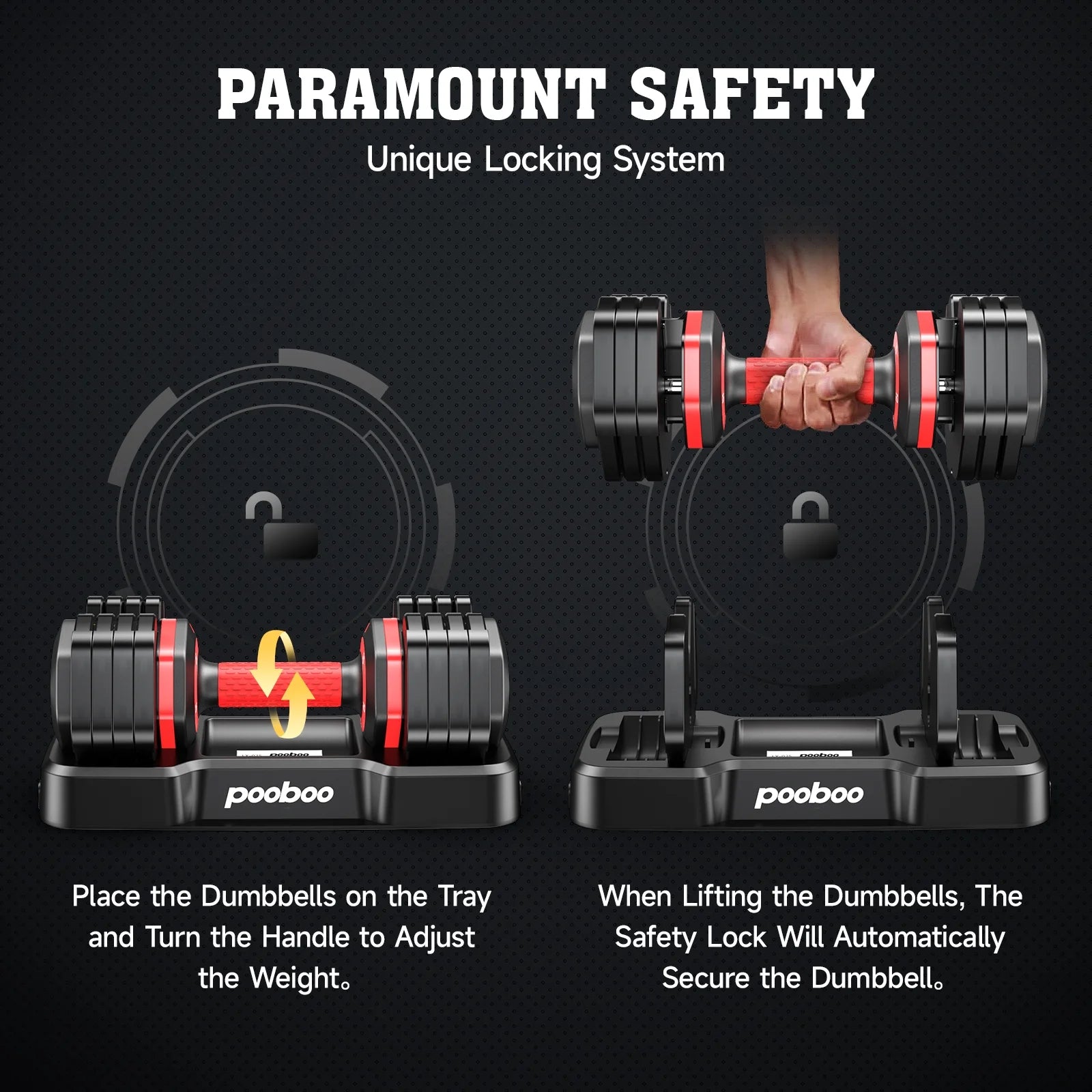 (1 Pair)  50Lbs Quick Select Adjustable Dumbbells for Home Gym 5 in 1 Free Weights 5/10/15/20/25Lb/50Lb Dumbbell with Anti-Slip Handle, Suitable for Home Gym Exercise Equipment (1 Pair)  50Lbs Quick Select Adjustable Dumbbells for Home Gym 5 in 1 Free Weights 5/10/15/20/25Lb/50Lb Dumbbell with Anti-Slip Handle, Suitable for Home Gym Exercise Equipment
