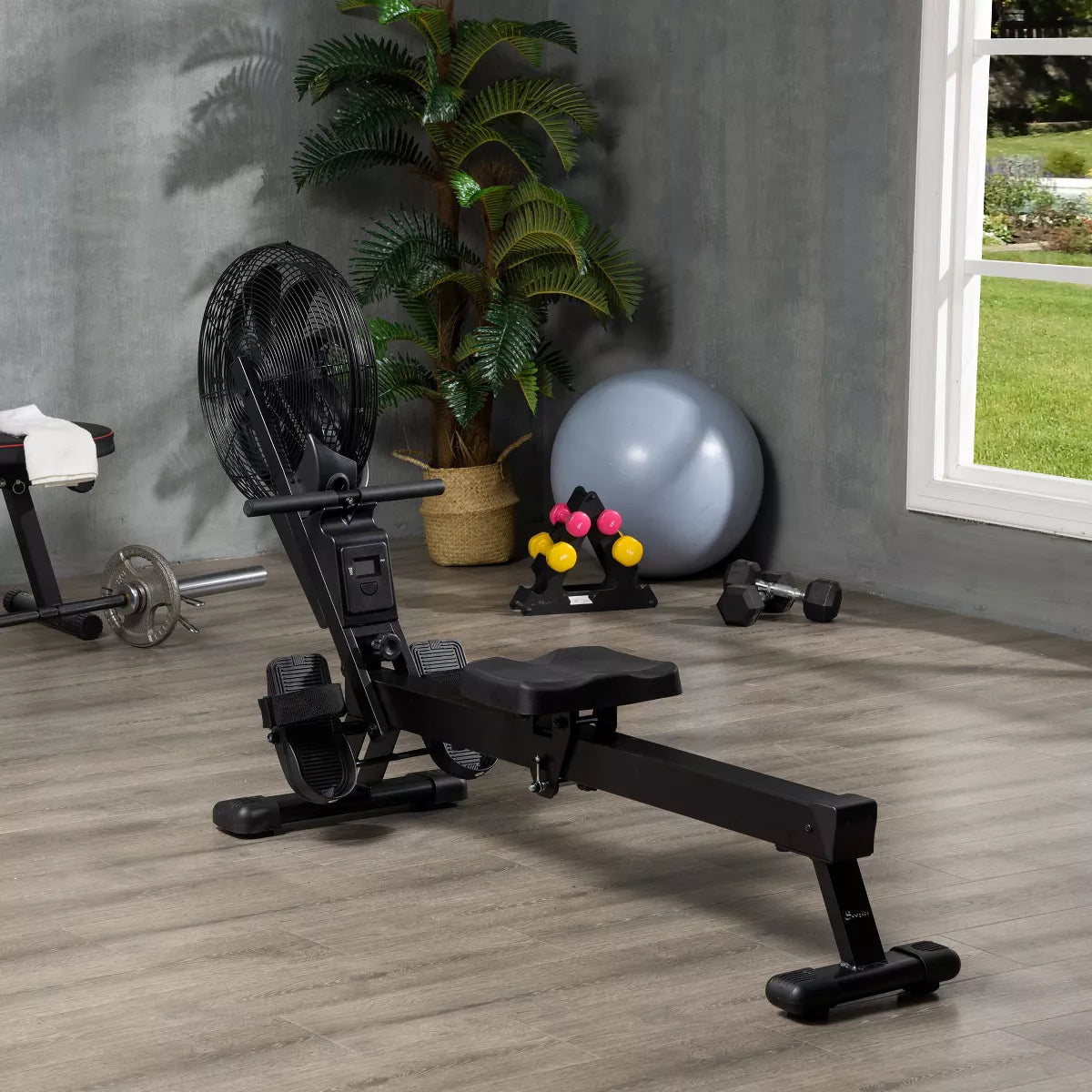 Soozier Air Rowing Machine, Foldable Rower with Digital Monitor & Steel Frame for Gym or Home Use Soozier Air Rowing Machine, Foldable Rower with Digital Monitor & Steel Frame for Gym or Home Use