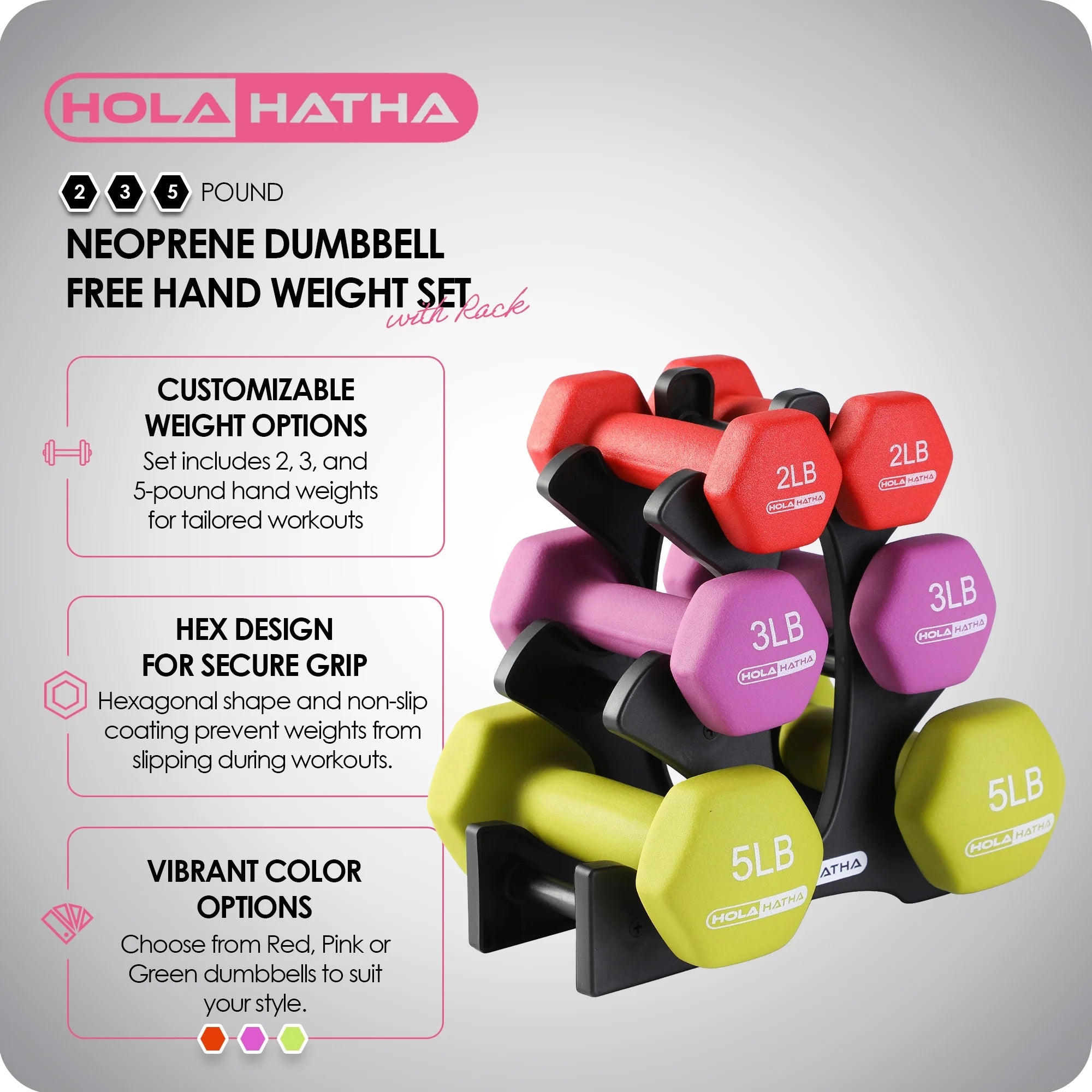 Neoprene Dumbbell Free Weight Set with Rack Neoprene Dumbbell Free Weight Set with Rack