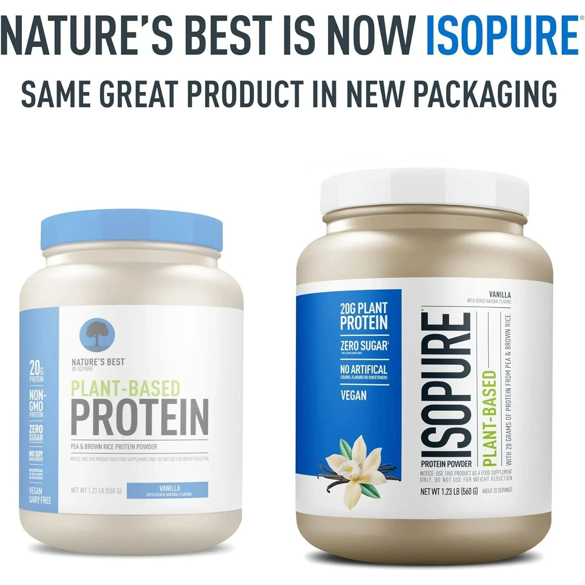 , Plant-Based Protein, 20G Pea & Brown Rice Protein Powder, Vanilla, 1.23 Lb , Plant-Based Protein, 20G Pea & Brown Rice Protein Powder, Vanilla, 1.23 Lb