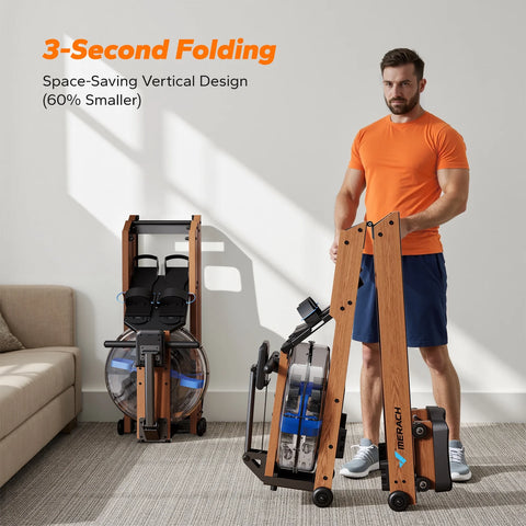 Water Rowing Machines for Home, Foldable Row Machine with 400LBS Weight Capacity, Dedicated Monitor and Comfortable Seat, Free  App for Immersive Water Rower Water Rowing Machines for Home, Foldable Row Machine with 400LBS Weight Capacity, Dedicated Monitor and Comfortable Seat, Free  App for Immersive Water Rower