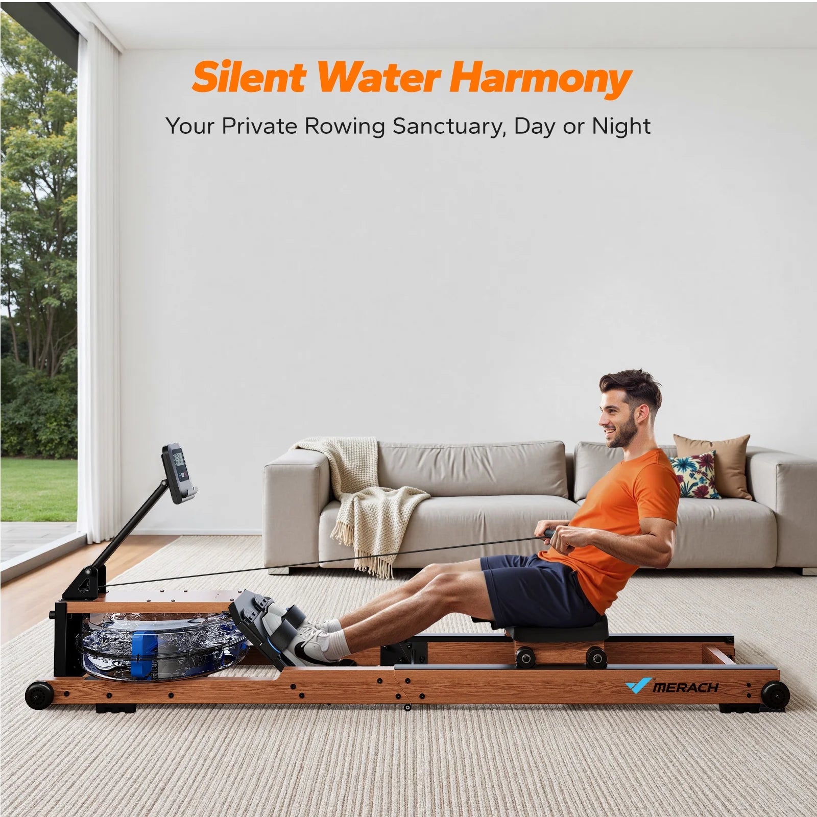 Water Rowing Machines for Home, Foldable Row Machine with 400LBS Weight Capacity, Dedicated Monitor and Comfortable Seat, Free  App for Immersive Water Rower Water Rowing Machines for Home, Foldable Row Machine with 400LBS Weight Capacity, Dedicated Monitor and Comfortable Seat, Free  App for Immersive Water Rower