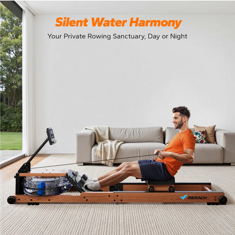 Water Rowing Machines for Home, Foldable Row Machine with 400LBS Weight Capacity, Dedicated Monitor and Comfortable Seat, Free  App for Immersive Water Rower Water Rowing Machines for Home, Foldable Row Machine with 400LBS Weight Capacity, Dedicated Monitor and Comfortable Seat, Free  App for Immersive Water Rower