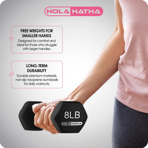 2, 3, 5, 8, & 10 Lb Neoprene Dumbbell Weight Set W/ Rack, Pastel