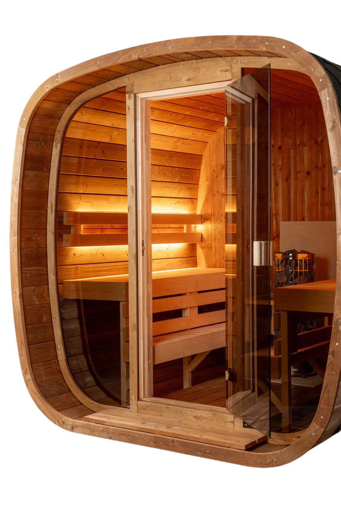 Auris Two Luxury Outdoor Cedar Sauna – 2-Person Infrared & Steam Garden Sauna Cabin