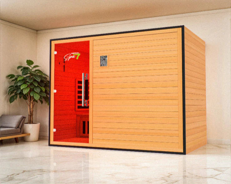 Commercial Sauna 487 – Infrared & Steam Sauna for Home, Spa & Gym, Durable Wooden Design, Energy Efficient