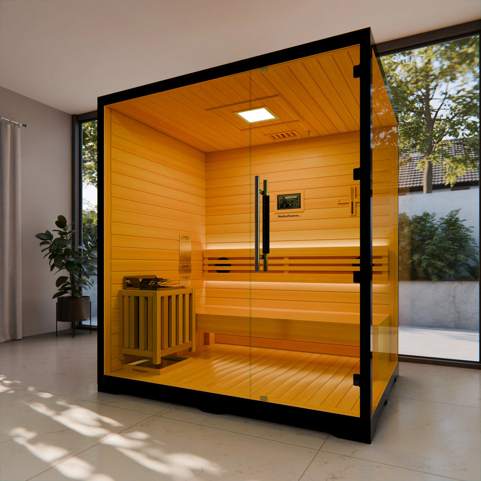 Traditional 7™ Premium Home Sauna – Infrared & Steam Options, Relaxation & Wellness Spa