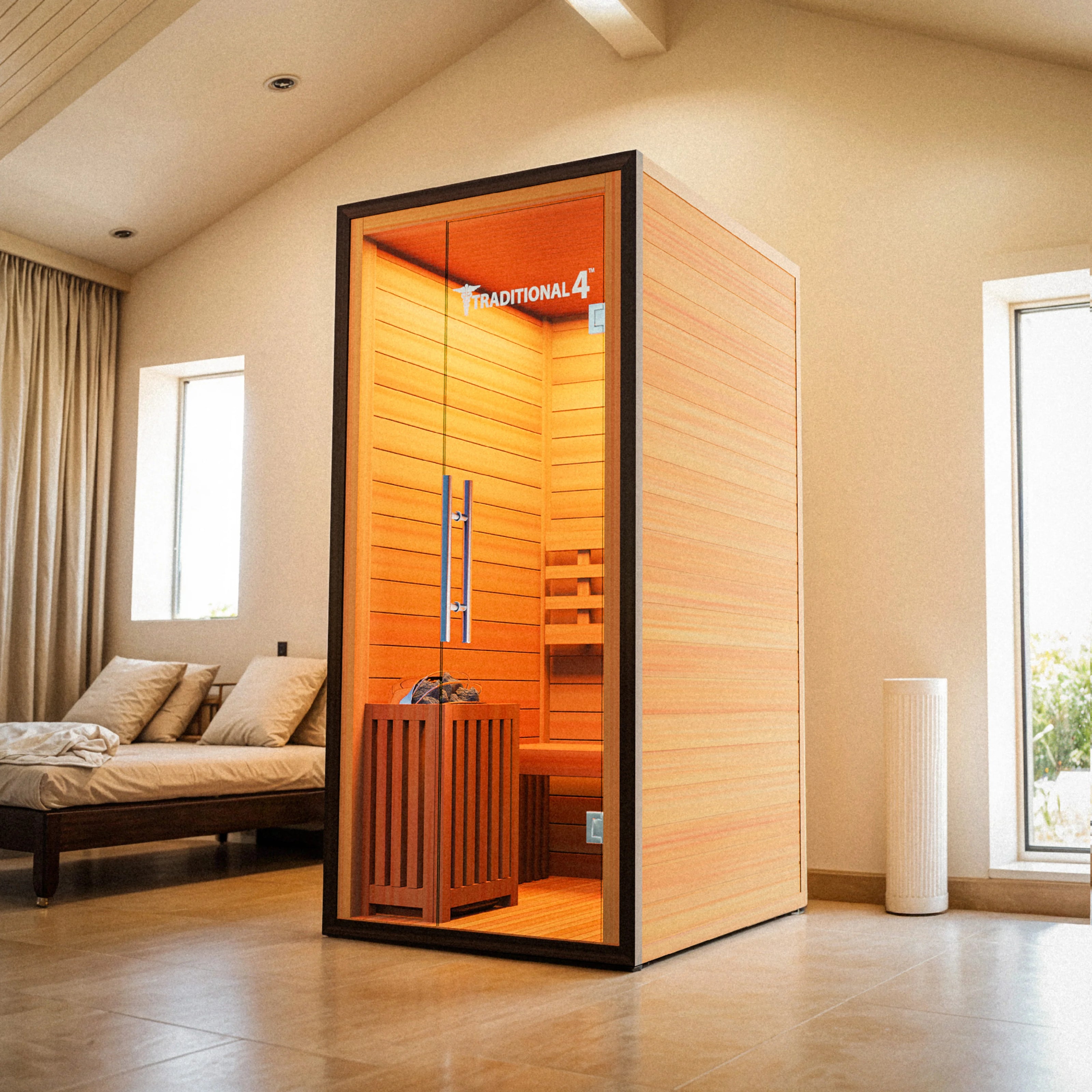 Traditional 4™ Infrared Sauna for Home & Spa – Relaxation, Detox & Wellness