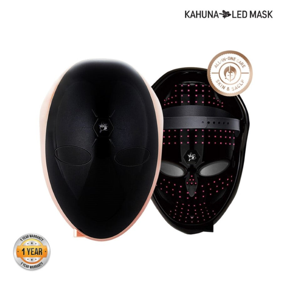 Kahuna Premium LED Face Mask – Black & Rose Gold | Anti-Aging, Acne Treatment & Skin Rejuvenation Light Therapy