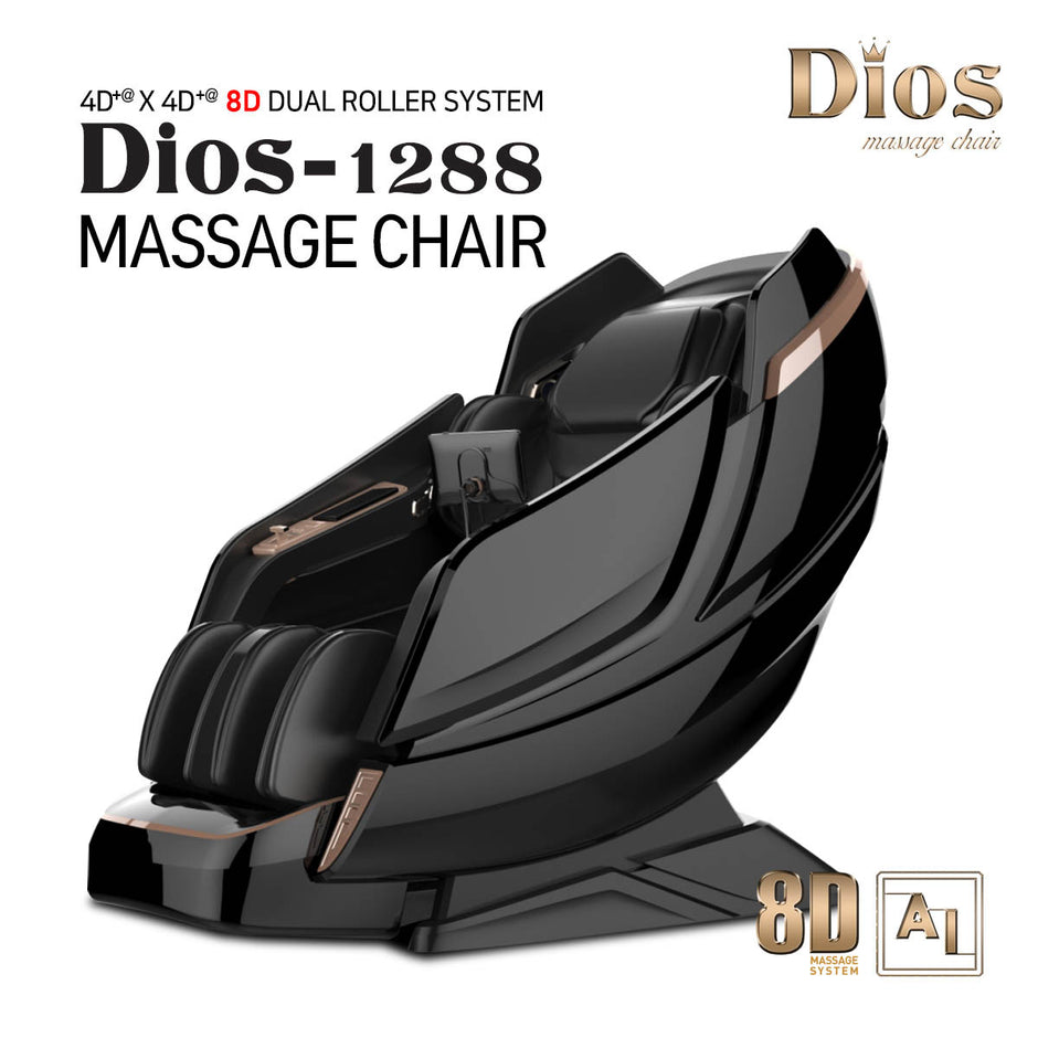 Dios-1288 8D Massage Chair with Dual Air Compression, SL-Track & Brain Relaxation Therapy