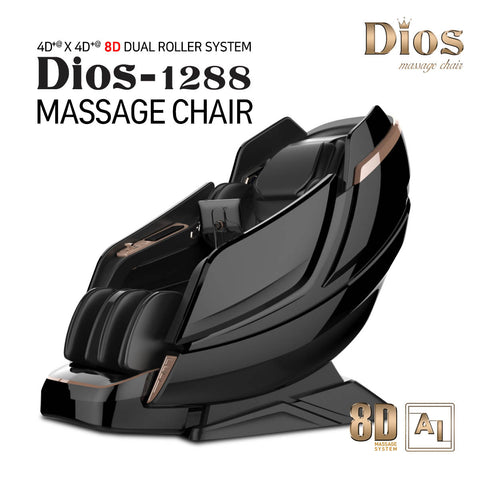 Dios-1288 8D Massage Chair with Dual Air Compression, SL-Track & Brain Relaxation Therapy