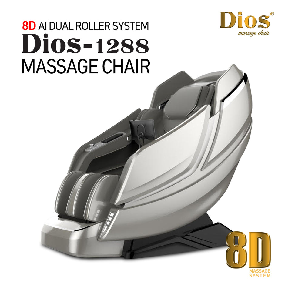 Dios-1288 8D Massage Chair with Dual Air Compression, SL-Track & Brain Relaxation Therapy