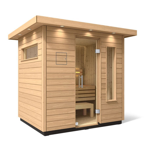 Kohler C2 Outdoor Sauna Kit with Douglas Fir Exterior – Seats Up to 6