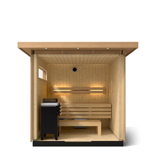 Kohler C2 Outdoor Sauna Kit with Douglas Fir Exterior – Seats Up to 6