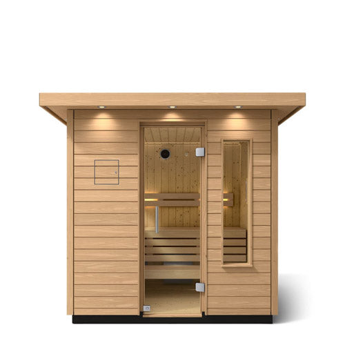 Kohler C2 Outdoor Sauna Kit with Douglas Fir Exterior – Seats Up to 6