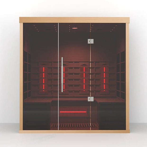 Lumin Infrared Sauna Three – 3-Person Full-Spectrum Home Infrared Sauna for Detox, Relaxation & Muscle Recovery