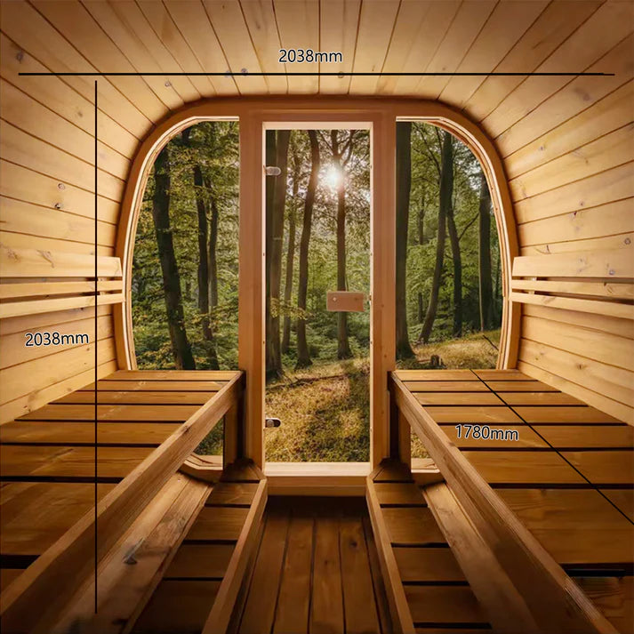 Auris Two Luxury Outdoor Cedar Sauna – 2-Person Infrared & Steam Garden Sauna Cabin