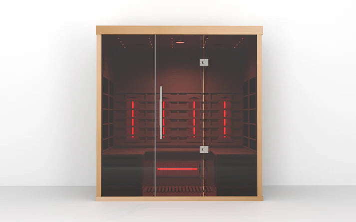Lumin Infrared Sauna Three – 3-Person Full-Spectrum Home Infrared Sauna for Detox, Relaxation & Muscle Recovery