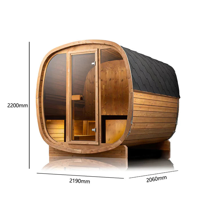 Auris Two Luxury Outdoor Cedar Sauna – 2-Person Infrared & Steam Garden Sauna Cabin